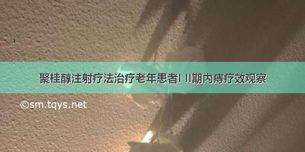 聚桂醇注射疗法治疗老年患者I II期内痔疗效观察