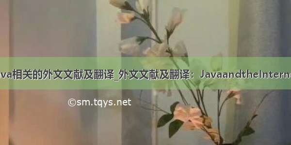 java相关的外文文献及翻译_外文文献及翻译：JavaandtheInternet