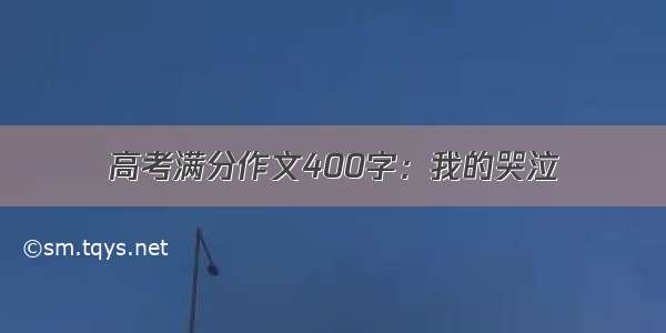 高考满分作文400字：我的哭泣