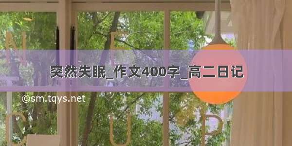 突然失眠_作文400字_高二日记