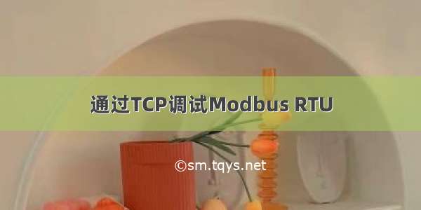 通过TCP调试Modbus RTU