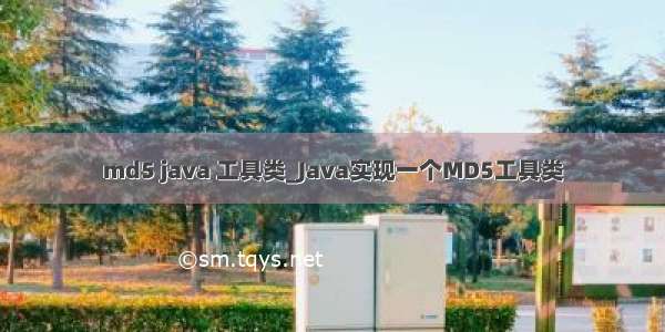 md5 java 工具类_Java实现一个MD5工具类
