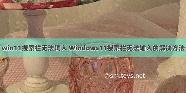 win11搜索栏无法输入 Windows11搜索栏无法输入的解决方法