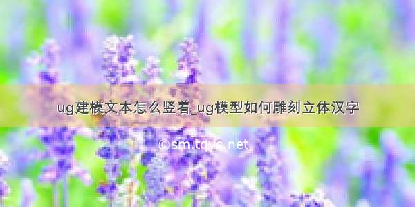 ug建模文本怎么竖着_ug模型如何雕刻立体汉字