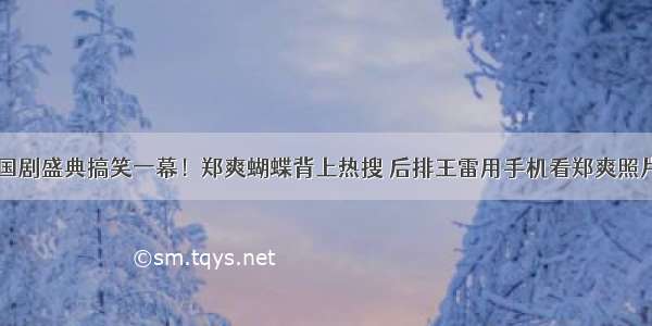 国剧盛典搞笑一幕！郑爽蝴蝶背上热搜 后排王雷用手机看郑爽照片