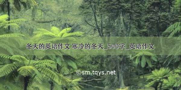 冬天的英语作文 寒冷的冬天_500字_英语作文