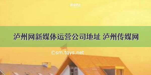 泸州网新媒体运营公司地址 泸州传媒网