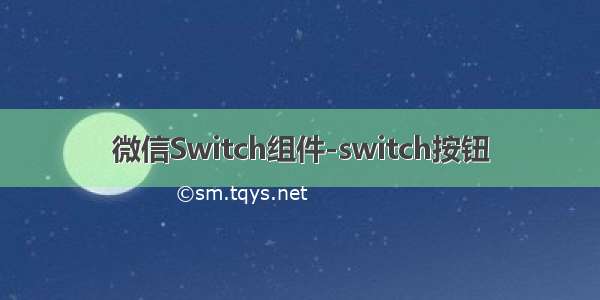 微信Switch组件-switch按钮