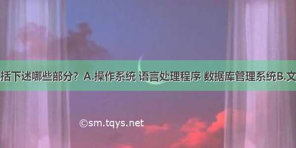 系统软件包括下述哪些部分？A.操作系统 语言处理程序 数据库管理系统B.文件管理系统