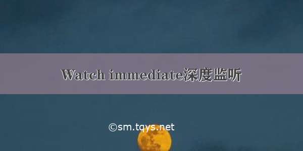 Watch immediate深度监听