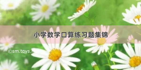 小学数学口算练习题集锦