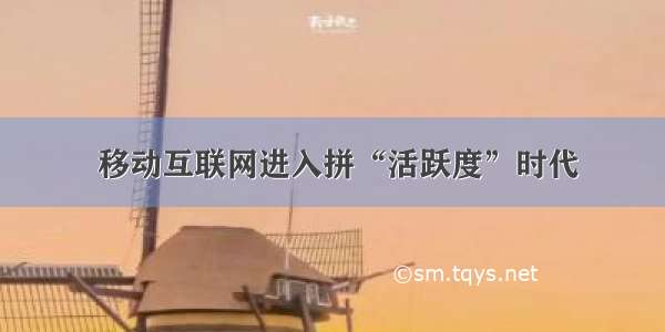  移动互联网进入拼“活跃度”时代