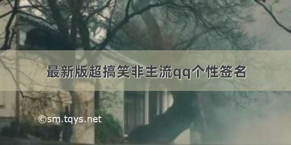 最新版超搞笑非主流qq个性签名