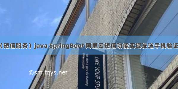 （短信服务）java SpringBoot 阿里云短信功能实现发送手机验证码