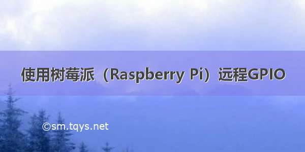 使用树莓派（Raspberry Pi）远程GPIO