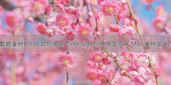 服务器硬盘数据备份到nas 如何使用 Time Machine 将文件从 Mac 备份至 Synology NAS