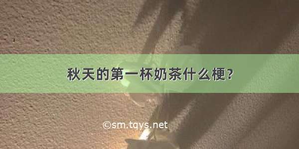 秋天的第一杯奶茶什么梗？