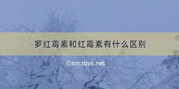 罗红霉素和红霉素有什么区别