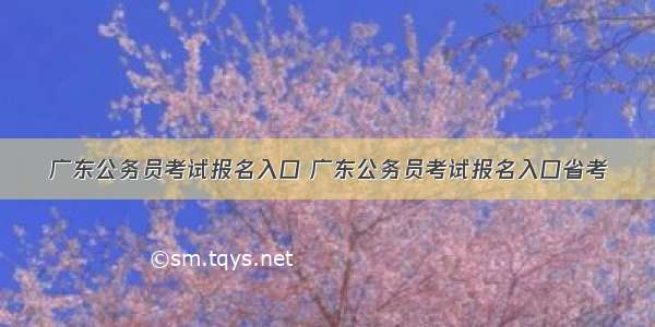 广东公务员考试报名入口 广东公务员考试报名入口省考