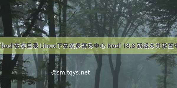 linux下kodi安装目录 Linux下安装多媒体中心 Kodi 18.8 新版本并设置中文界面