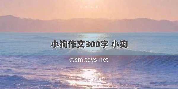 小狗作文300字 小狗