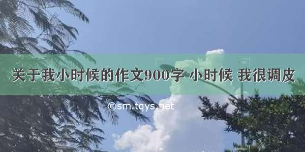 关于我小时候的作文900字 小时候 我很调皮