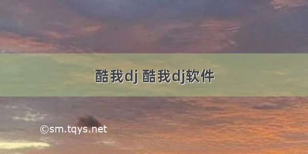 酷我dj 酷我dj软件