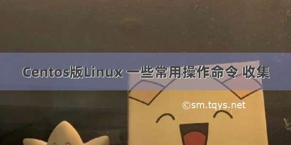 Centos版Linux 一些常用操作命令 收集