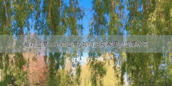 相对湿度与绝对湿度_如何监视家里的湿度水平