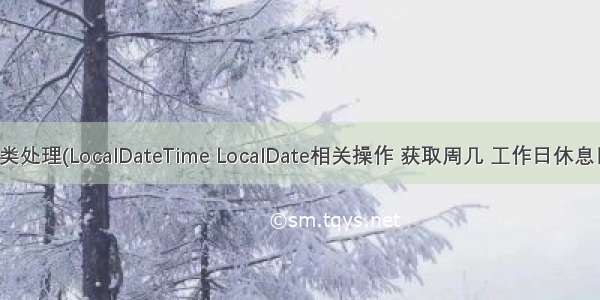 Java时间日期类处理(LocalDateTime LocalDate相关操作 获取周几 工作日休息日节假日判定)