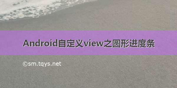 Android自定义view之圆形进度条