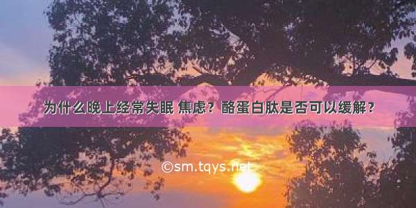 为什么晚上经常失眠 焦虑？酪蛋白肽是否可以缓解？