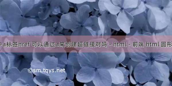 html中a标签href 可以通过a来创建超链接对吗 – html – 前端 html 圆形百分比