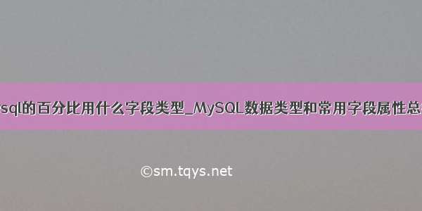 mysql的百分比用什么字段类型_MySQL数据类型和常用字段属性总结