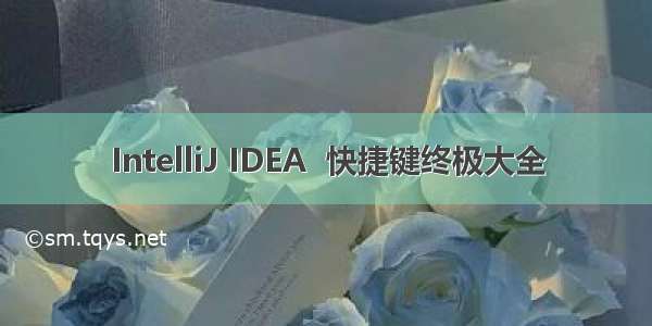 IntelliJ IDEA  快捷键终极大全