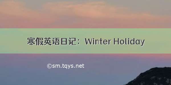 寒假英语日记：Winter Holiday