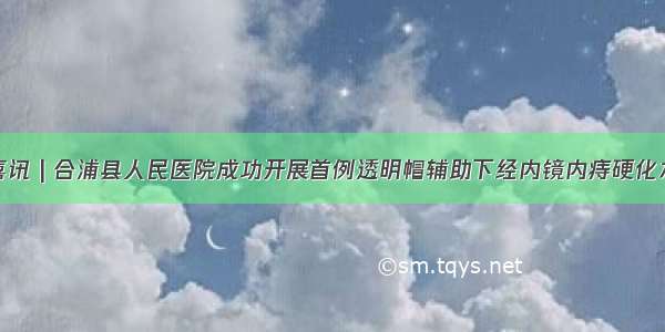 喜讯 | 合浦县人民医院成功开展首例透明帽辅助下经内镜内痔硬化术