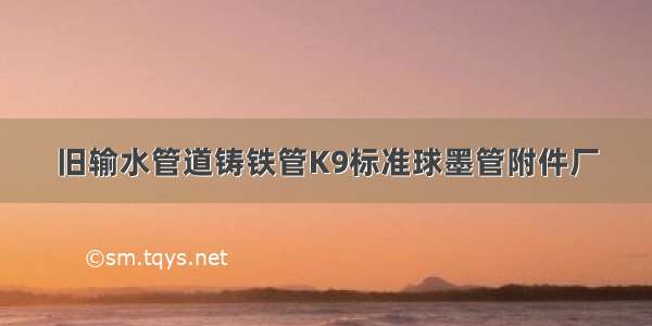 旧输水管道铸铁管K9标准球墨管附件厂