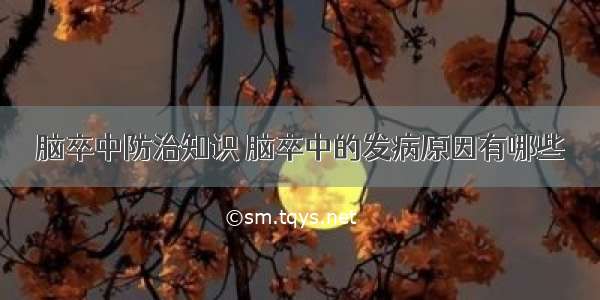 脑卒中防治知识	脑卒中的发病原因有哪些