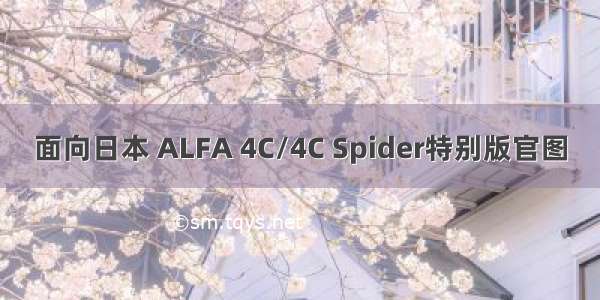 面向日本 ALFA 4C/4C Spider特别版官图