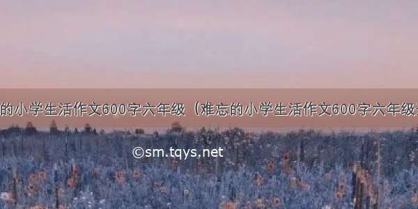 难忘的小学生活作文600字六年级（难忘的小学生活作文600字六年级开头）