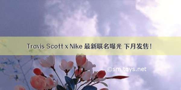 Travis Scott x Nike 最新联名曝光 下月发售！