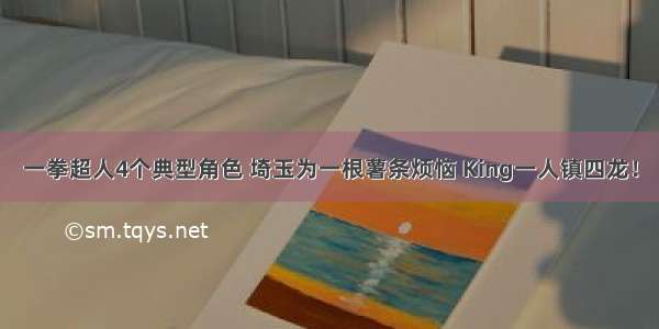 一拳超人4个典型角色 埼玉为一根薯条烦恼 King一人镇四龙！