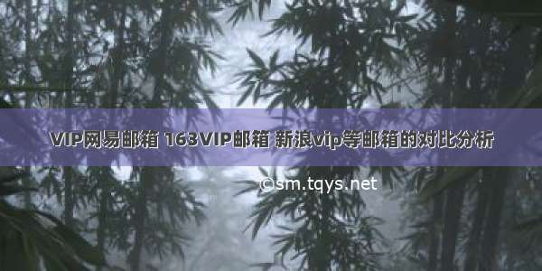 VIP网易邮箱 163VIP邮箱 新浪vip等邮箱的对比分析