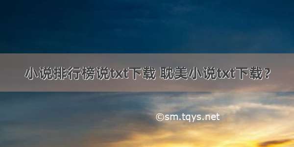 小说排行榜说txt下载 耽美小说txt下载？