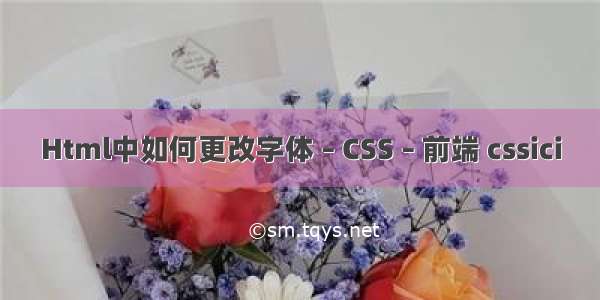 Html中如何更改字体 – CSS – 前端 cssici