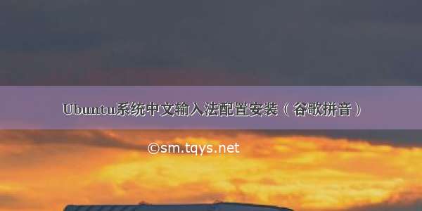 Ubuntu系统中文输入法配置安装（谷歌拼音）