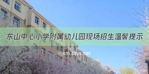 东山中心小学附属幼儿园现场招生温馨提示