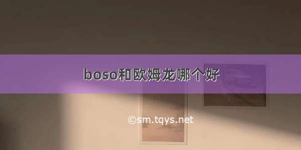 boso和欧姆龙哪个好