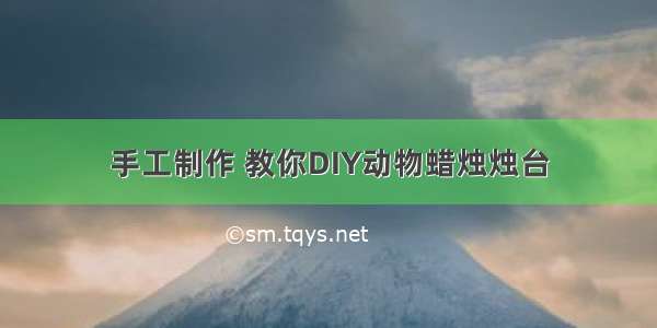 手工制作 教你DIY动物蜡烛烛台